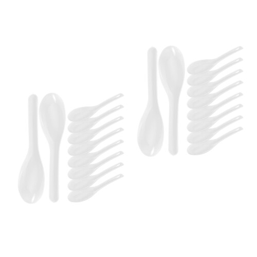 120Pièces Ensemble Couverts Jetables Blancs Usage 2