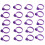 60Pcs Purple Cake Decorating Icing Bag Rings for Secure Sealing 2