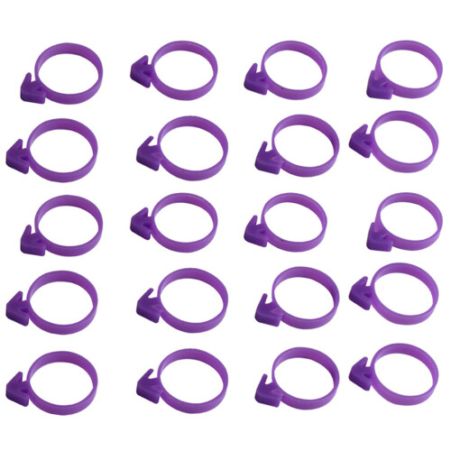 60Pcs Purple Cake Decorating Icing Bag Rings for Secure Sealing 1