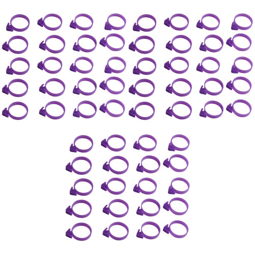 60Pcs Purple Cake Decorating Icing Bag Rings for Secure Sealing 2