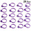 60Pcs Purple Cake Decorating Icing Bag Rings for Secure Sealing 9