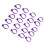 60Pcs Purple Cake Decorating Icing Bag Rings for Secure Sealing 10