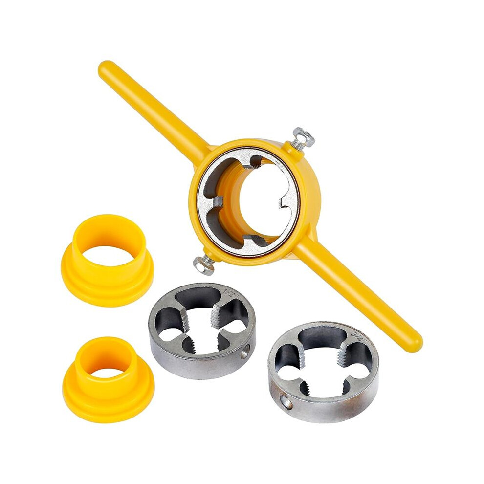 6Pcs Pvc Thread Maker Tool, Pipe Threader Plumbing Tool Kit, Reusable Round Pvc Pipe Threader Set With 1/2Inch Dies 4711114163456