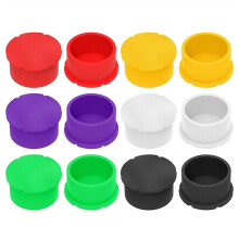 12 Pack 5-100ml Glass Vials Protective Vial Caps - 6 Colors, Leak-Proof Dust-Resistant Lids Cover for Flip Off Caps