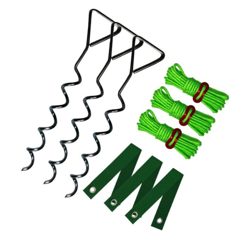 Garden Tree Support Tool Spiral Floor Nail Heavy Duty Spiral Stump Support Fixing Set