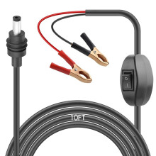 12V Adapter Direct to Battery 12V-48V Alligator Clips to Power Cable for Starlink Accessories