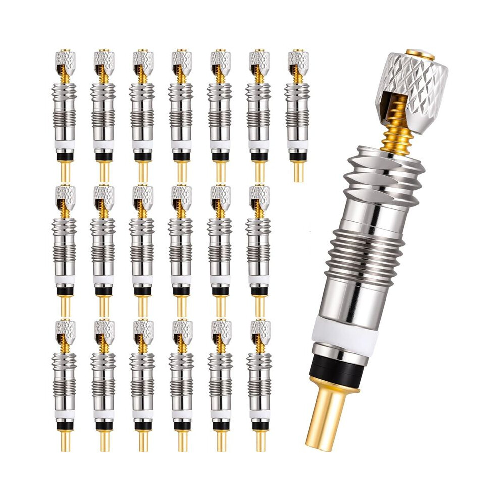 20Pcs Professional Brass Presta Valve Core & Stem - Leak-Proof Valve Cores Universal For Tubeless Road/Mtb Bike Tires 6032894310006