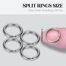 1/2" Small Split Key Rings Silve Double Loops Keyring Metal for Keychian Car Jewelry Making DIY Crafts 400PCS