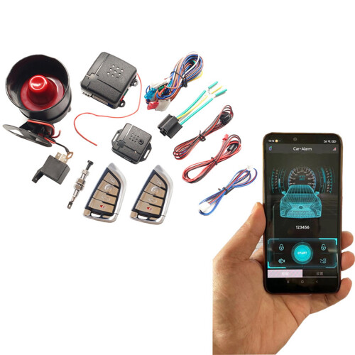 Car Alarm Security System with Bluetooth APP, Keyless Entry & 2 Remotes – Compatible with TSK-100BT T372 1