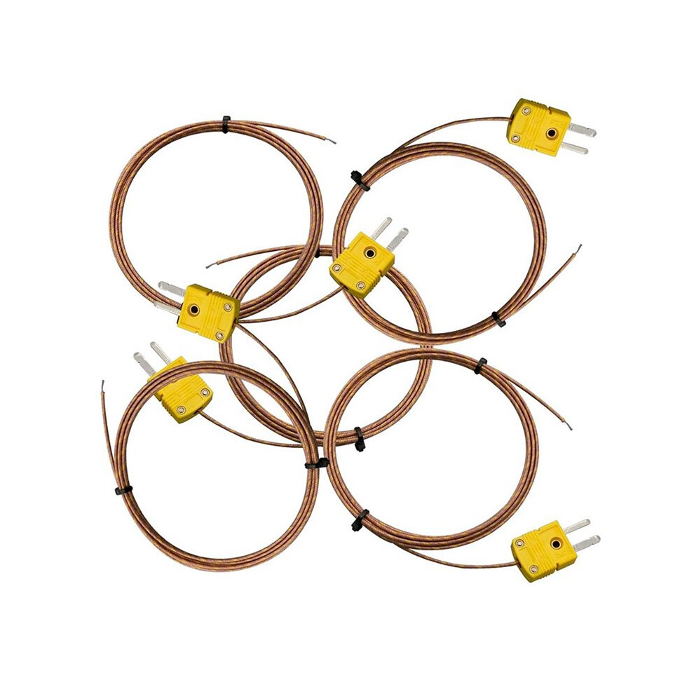 5Pcs High Accuracy K Type -Connector Thermocouple Temperature Probe Sensor,1 Meters Long Measure Range -40-480C Tauoh