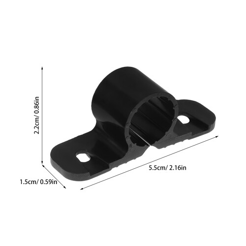 50Pcs Plastic Pipe Support Clips Heavy Duty Wall Mount Ceiling Black 2