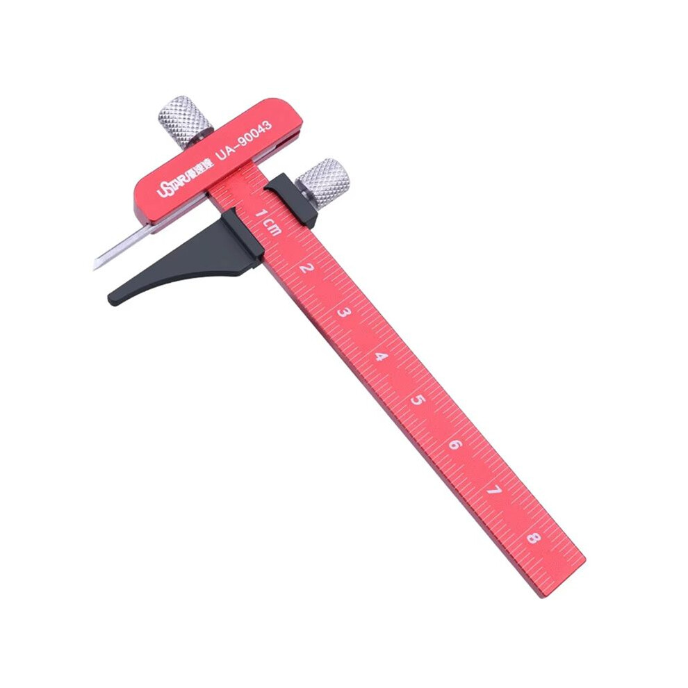 Ustar Ua-90043 Aluminum Alloy Carving Metal Ruler Assembly Model Building Tools Hobby Making Diy Red 6033793824212