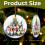 Christmas Gnome and Tree Crystal Glass Ornament 2
