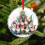 Christmas Gnome and Tree Crystal Glass Ornament 4