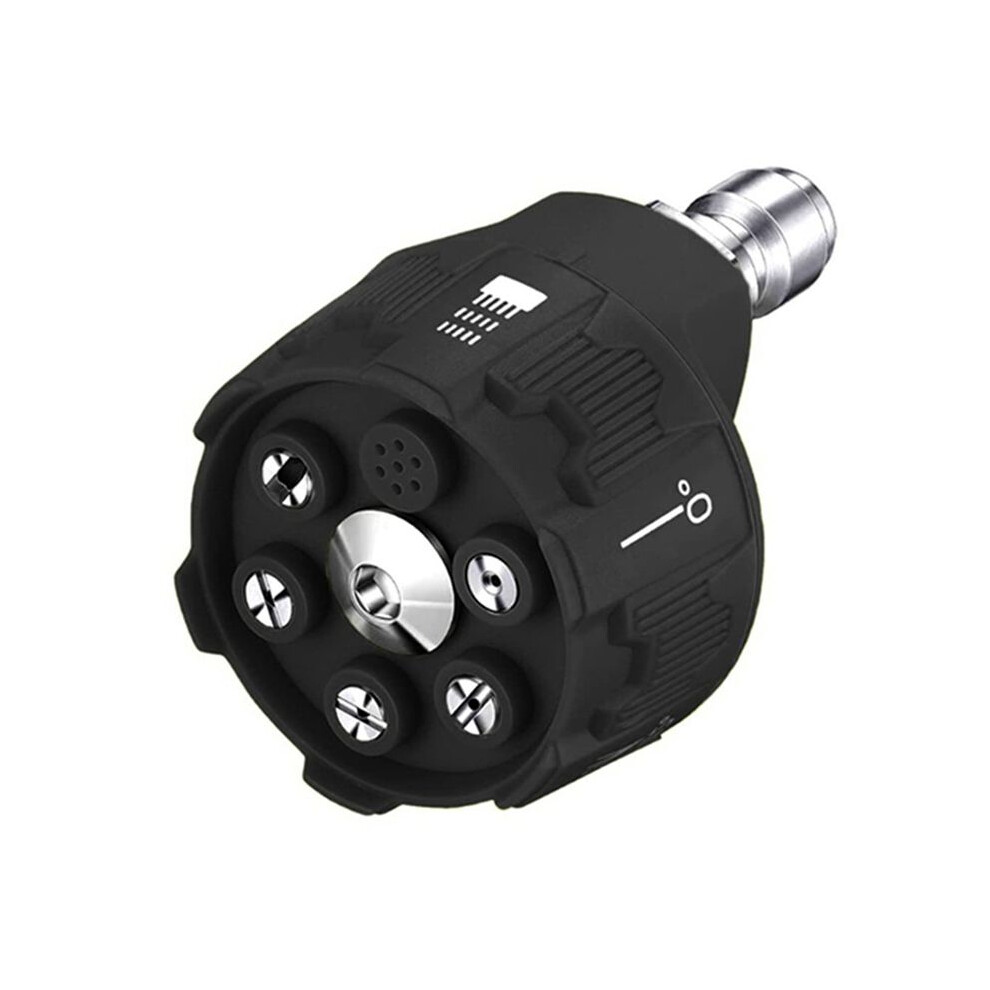 6-In-1 Pressure Washer Nozzle Multifunctional 1/4Inch Change-Over Nozzle Quick Connect Pressure Jet Spray 4713492663160