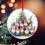Christmas Gnome and Tree Crystal Glass Ornament 5