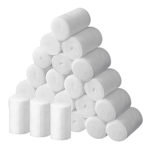 24 Rolls Cast Padding Individual Pack Undercast Padding Roll Wrap Bandage with Plaster Soft Cloth for Halloween Wrap