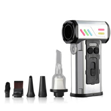 300000RPM Turbofan High Power Jet Fan Brushless Motor Variable Speed Dust Blower Cleaning Tool Silver