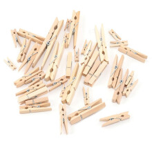 300pcs 35mm Wholesale DIY Wood Crafts Clothespins for Photo Home Decoration Accessories for Storage Clip Hanger