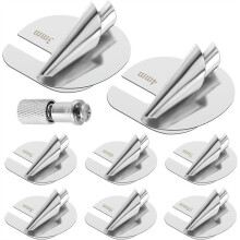 8 Piece Stainless Steel Rolled Hemmer Foot Set, Multi - Size Sewing Machine Attachments for Precision Hemming