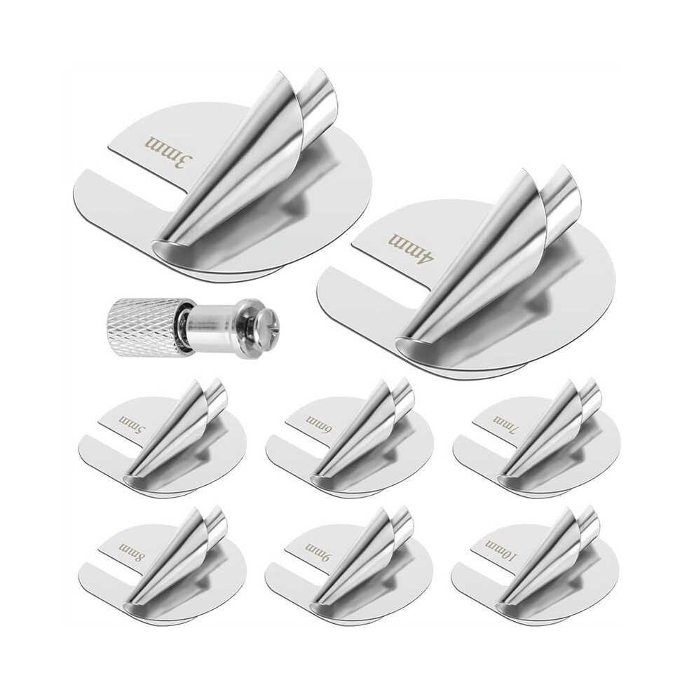 8 Piece Stainless Steel Rolled Hemmer Foot Set, Multi - Size Sewing Machine Attachments For Precision Hemming 4711537298223