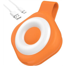 Night Light Clip for Badge - Rechargeable Magnetic Badge Light with 6 Brightness & 3 Color Modes,Running Lights Orange