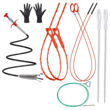 61 Inch Drain Snake Hair Clog Remover, Steel Sink Drain Cleaner Tool for Toilet, Kitchen Sink & Bathroom Tub