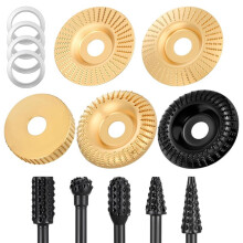 14 Pcs Angle Grinder Wood Carving Disc Set, Stump Grinder Tool Grinding Wheel Shaping Disc for Wood Cutting
