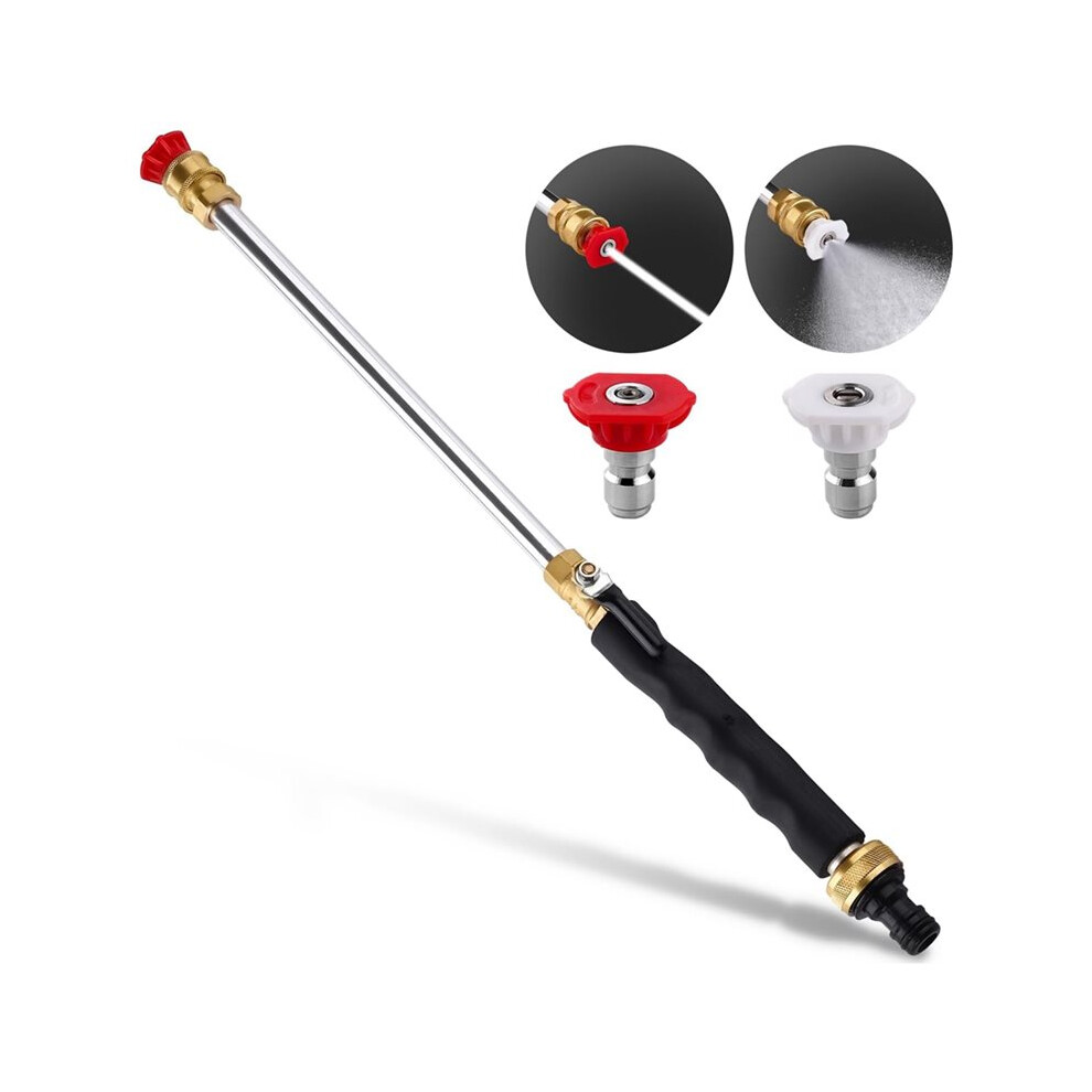 Jet Nozzle Power Washer For Garden Hose, 2 High-Pressure Nozzles & Quick Connectors Jet Wand 6034004593057