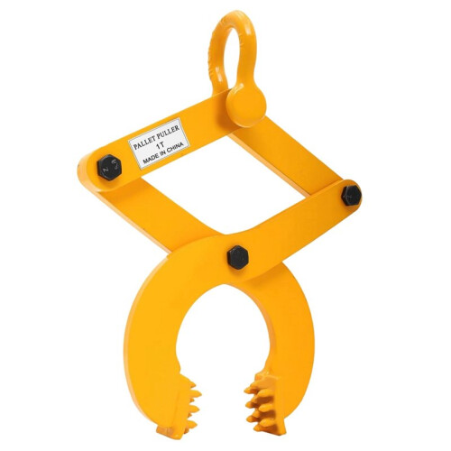 Pallet Puller,1T/2205 LBS Capacity Pallet Jack Puller,Heavy Duty Single Scissor Clamp Pulling Pallets,5 Inch Jaw Opening