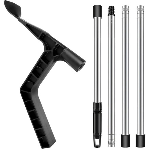 Gutter Cleaning Tools, Roof Gutter with Extendable Telescopic Pole, Detachable Roofing Cleaning Scraper Tool
