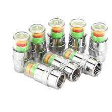 Tire Pressure Monitor Valve with 3-Color Visual Indicator Sensor for Cars and Motorcycles,Metal Construction PC Cover