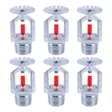 6 Stuks Brandsproeikoppen - Koperchroom, 1/2" NPT 155 (68C) Hangend Type Sproeier, K80 Snelle Respons Automatisch