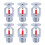 6 Pcs Fire Sprinkler  - Copper Chrome, 1/2" NPT 155(68C) Pendent Type Spray, K80 Fast Response Automatic 1