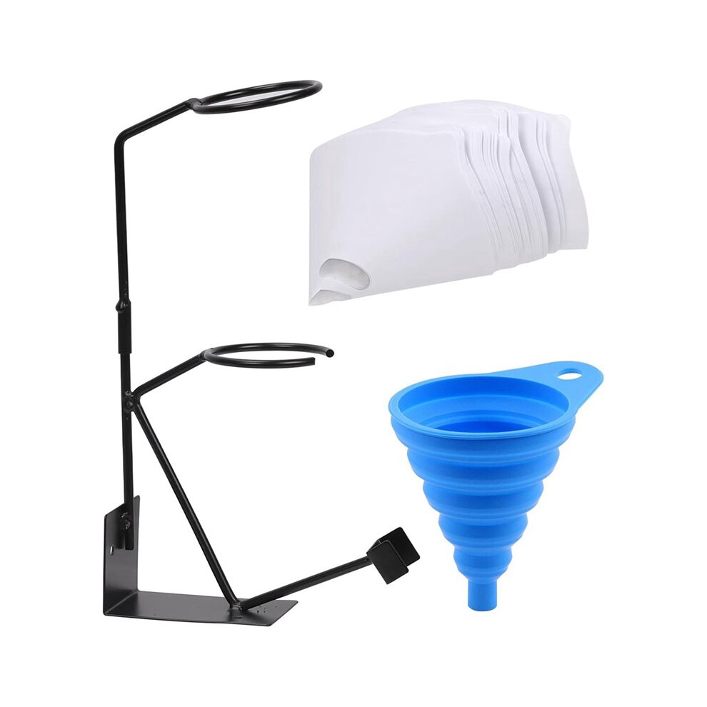 Feed Paint Holder Stand With Strainer, Silicone Funnel & 100 Paint Filters For Auto & Hobby Paint Prep 6034013982491