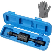 Injector Puller Tool with Slide Hammer, Common Rail Injector Remover W/ M8, M12, M14 Thread Adapter