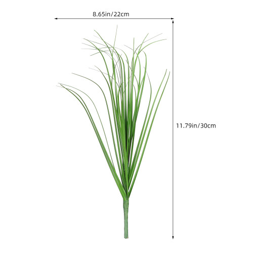 48Pcs Artificial Grass Model Light Green Plastic Home Decor 2