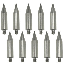 10 Szt. Wysokiej Jakości Miniaturowych Końcówek do Słupków O Długości 50 mm do Pryzmatów, Gwint 1/4 Cala, Stal Nierdzewna D12 mm