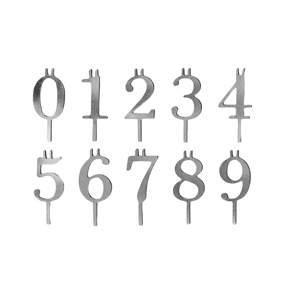 Reusable Number Birthday Candle Holder Set For Cakes, Birthday Cake Topper Decorations, Metal Birthdays Candle Holder 6033065469424