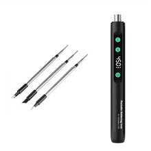 Wireless Soldering Iron Built-in Battery 180-450 Adjustable Temperature with 3Tip Portable Welding Repair Tool Kit