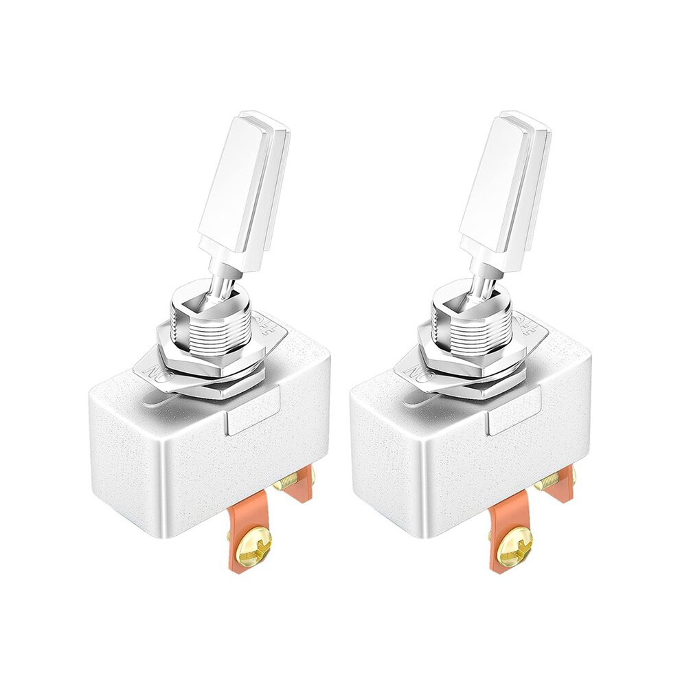 50A 12V Heavy Duty Toggle 2-Pin Spst -Off, Chrome Plated, 2Pcs For Automotive 6031982857591
