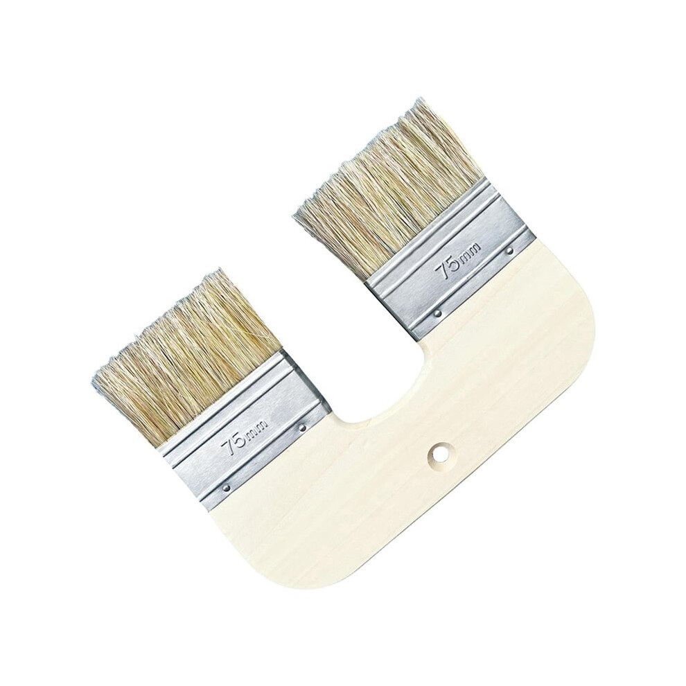 3-Inch Natural Bristle Limewash Brush, U-Shaped Double Bristle Paint Brush For Brick & Interior Walls 6031947231633