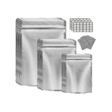 50 Pack Mylar Bag for Food Storage with Oxygen Absorber Resealable Grains Nuts-Good