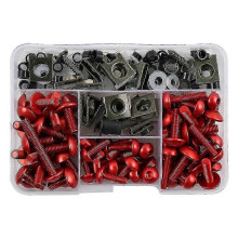 (Red) 177pcs Fairing Bolt Kit for Honda CBR600RR CBR1000RR Motorcycle Repair Tool Set Stainless Steel Screws