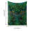 Peacock Flannel Blanket Green 2D Printed Throw 4
