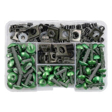 (Green) 177pcs Fairing Bolt Kit for Honda CBR600RR CBR1000RR Motorcycle Repair Tool Set Stainless Steel Screws