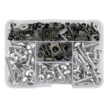 (Silver) 177pcs Fairing Bolt Kit for Honda CBR600RR CBR1000RR Motorcycle Repair Tool Set Stainless Steel Screws