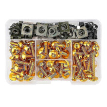 (Gold) 177pcs Fairing Bolt Kit for Honda CBR600RR CBR1000RR Motorcycle Repair Tool Set Stainless Steel Screws