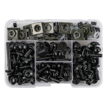 (Black) 177pcs Fairing Bolt Kit for Honda CBR600RR CBR1000RR Motorcycle Repair Tool Set Stainless Steel Screws