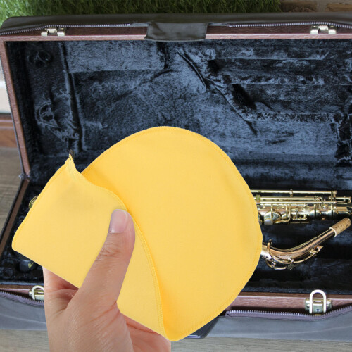 3Pcs Soft Yellow Microfiber Cloth for Sax Flute Clarinet Cleaning Tool 2